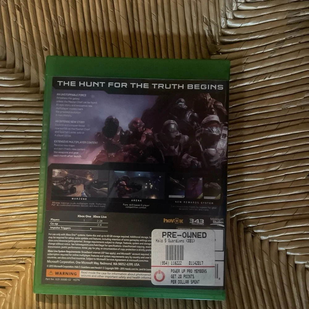 Microsoft Xbox One Game with Green Case